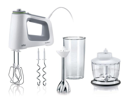 Braun | Handmixer MultiMix 5 HM5137WH | 750 Watt, stufenlose Geschwindigkeit, Turbo