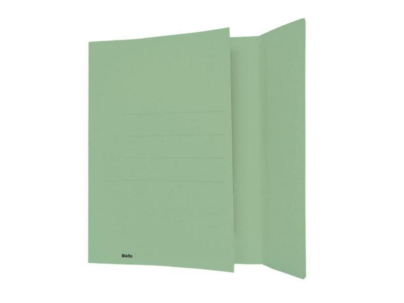 Biella | Einlagemappen A4, 3 Rillen, grün | 240 gm², 31x23/24 cm, 50 Stk.