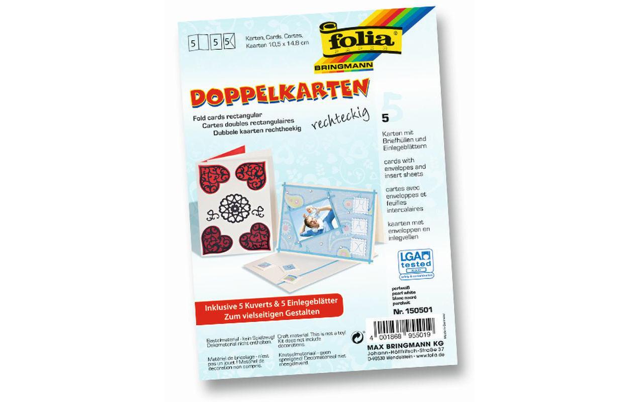 Folia, Blankokarte 220 g/m² rechteckig Perl