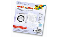 Folia | Doppelkarten quadratisch 220 g/m2 | 5 Stück, 13.5 x 13.5 cm, weiss
