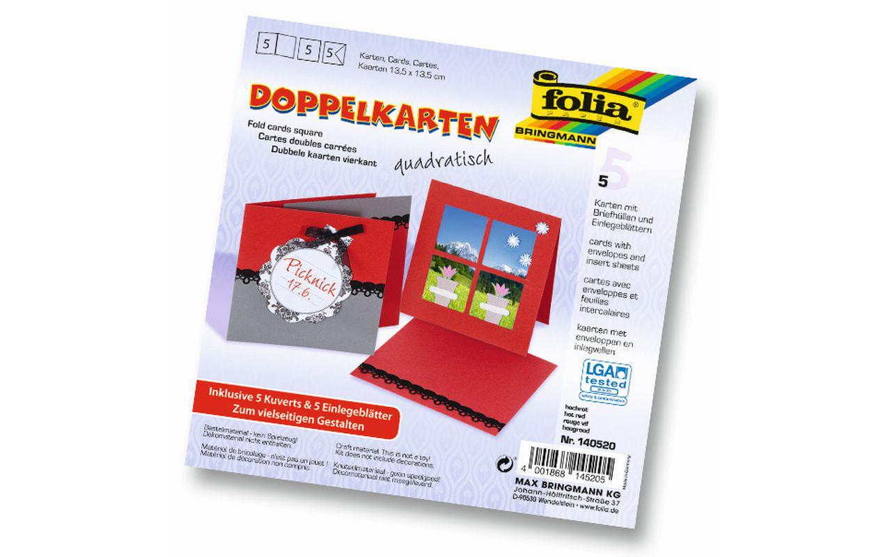 Folia Doppelkarten quadratisch 220 g/m2