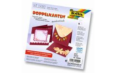 Folia | Doppelkarten quadratisch 220 g/m2 | 5 Stück, 13.5 x 13.5 cm, dunkelrot