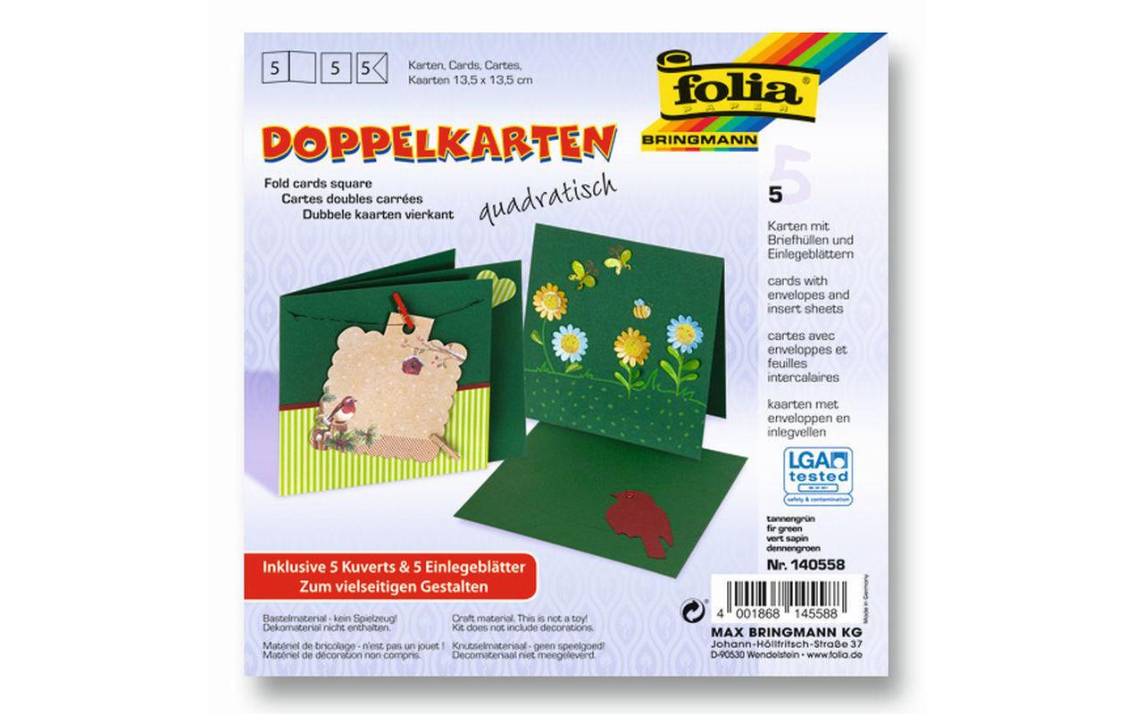 Folia Doppelkarten quadratisch 220 g/m2