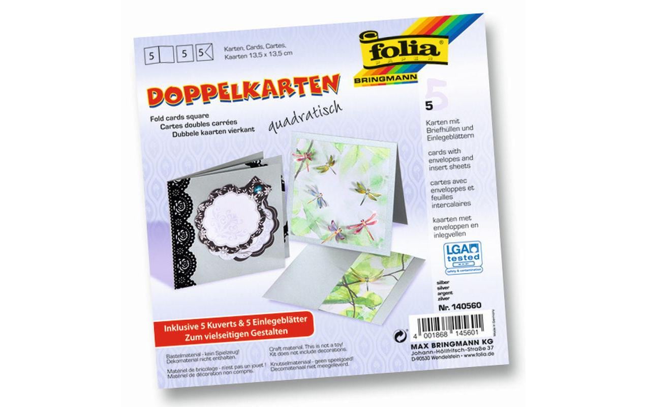 Folia Doppelkarten quadratisch 220 g/m2
