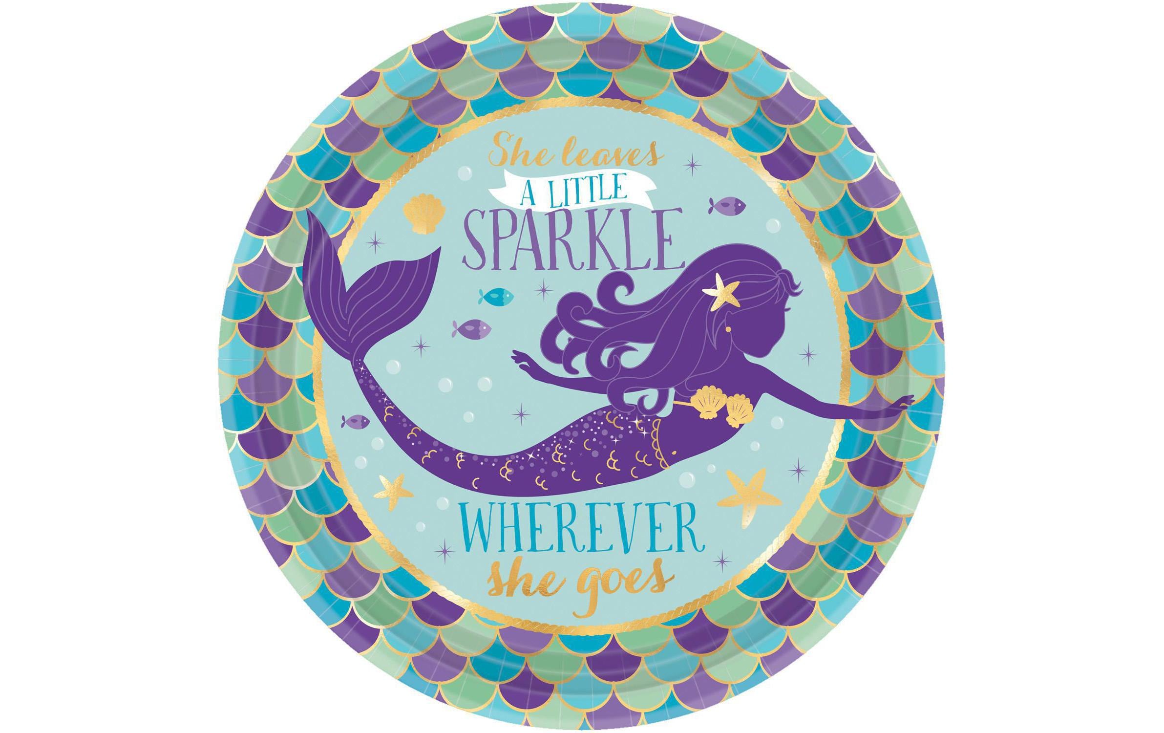 Amscan, Einwegteller Meerjungfrau 23 cm, 8