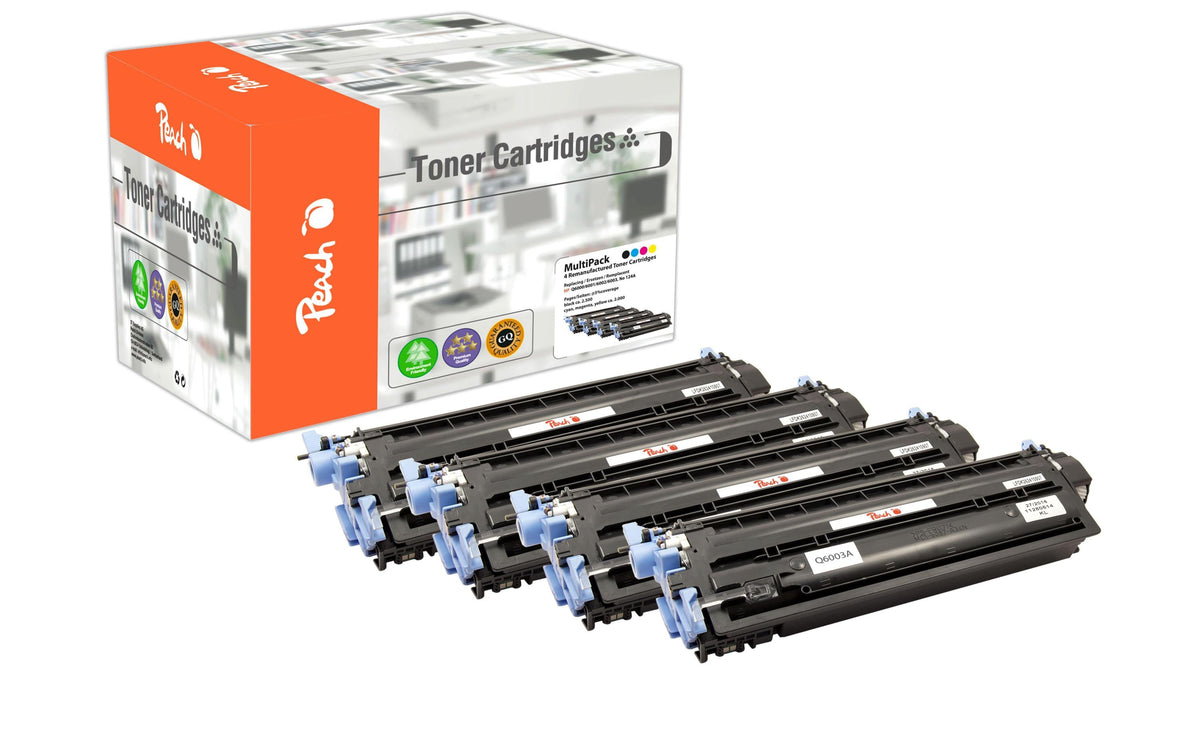 Peach, Tonerset HP Nr. 124A (Q6001-4 ) BK,