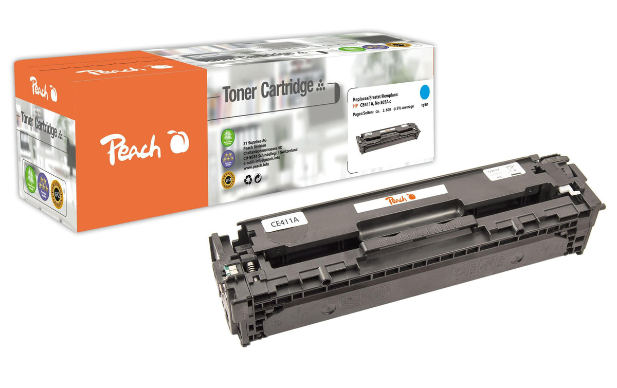 Peach, Toner HP Nr. 305A (CE411A) Cyan