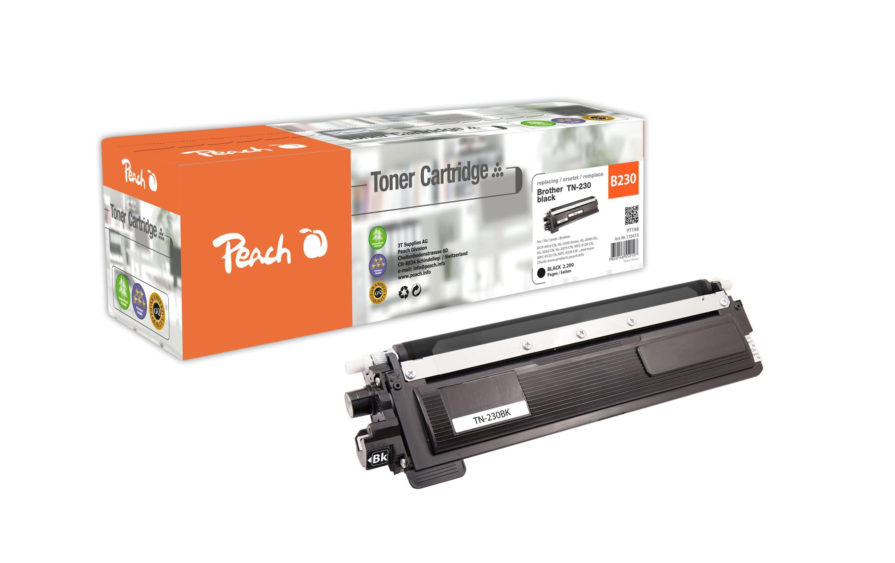 Peach, Toner Brother TN-230 Black
