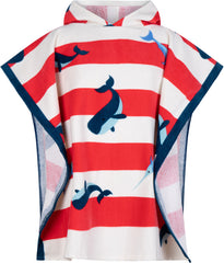 Swim Essentials | Poncho de plage de luxe | Baleine rouge