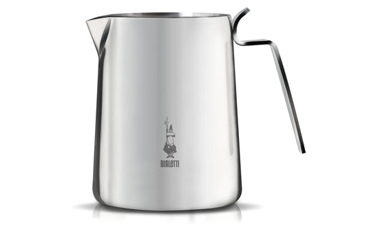 Bialetti | Milchkännchen 300 ml | Edelstahl mit schwarzem Kunststoff