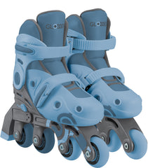 Globber | Inline Skate 2 in 1 | Gr. 26-29 | Aschblau