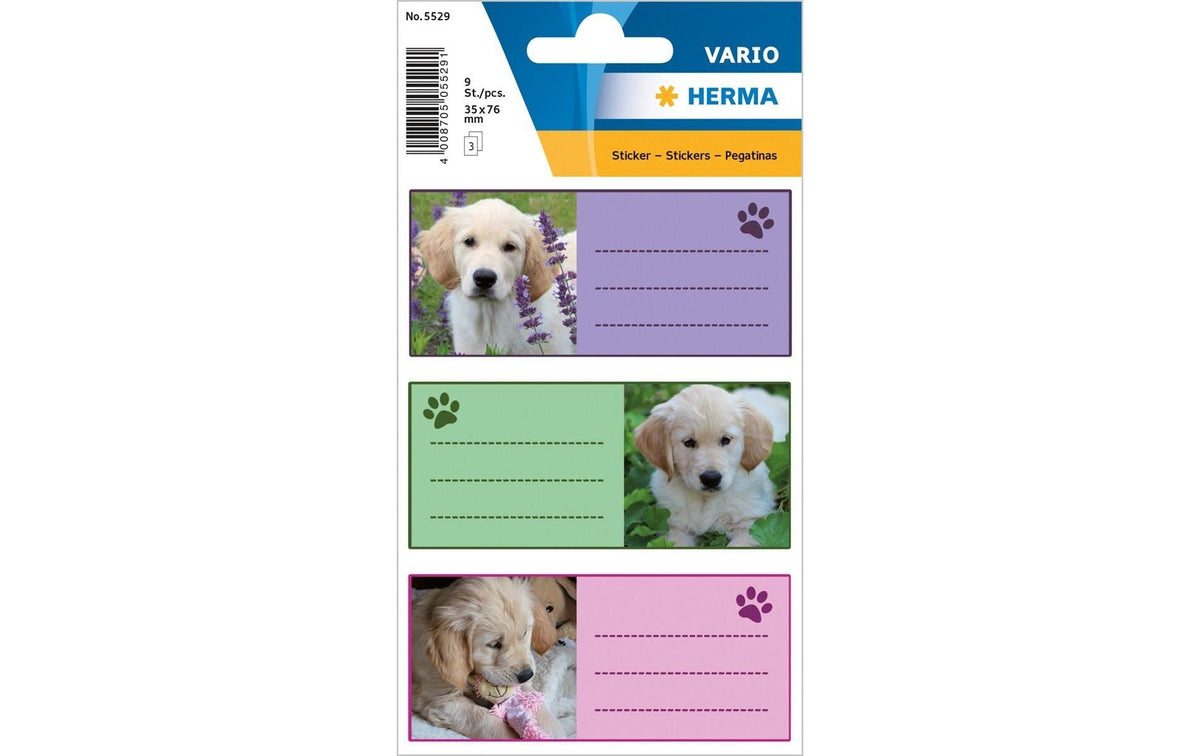 Herma Schuletiketten Hunde