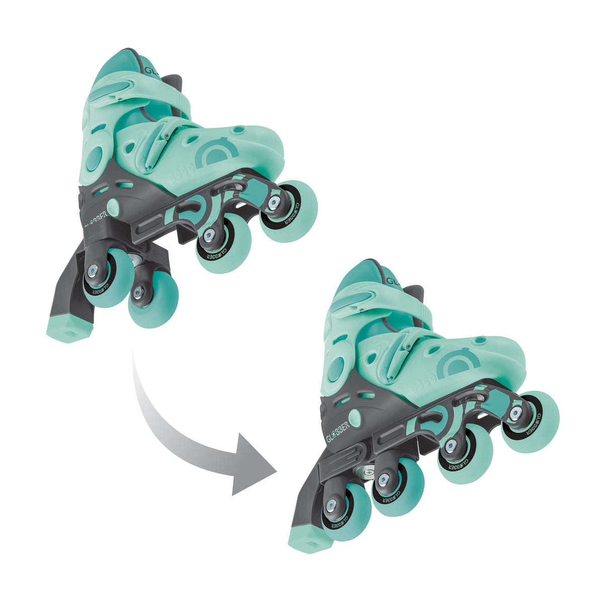 Globber | Inline Skate 2 in 1 | Gr. 26-29 | Mint