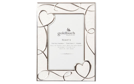 Goldbuch | Bilderrahmen Hearts aus Metall | Bild: 10x15cm, Rahmen: 15x20x1 cm