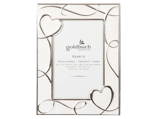 Goldbuch | Bilderrahmen Hearts aus Metall | Bild: 10x15cm, Rahmen: 15x20x1 cm