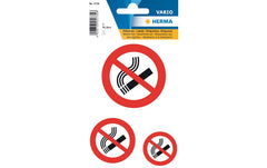 Herma Stickers | Herma Hinweisetiketten: Rauchen verboten | 3 Stück, wetterfest