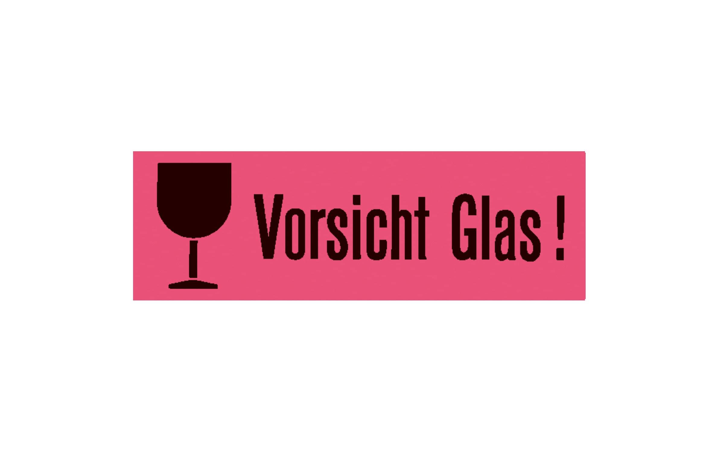 Herma Hinweisetiketten: Vorsicht Glas