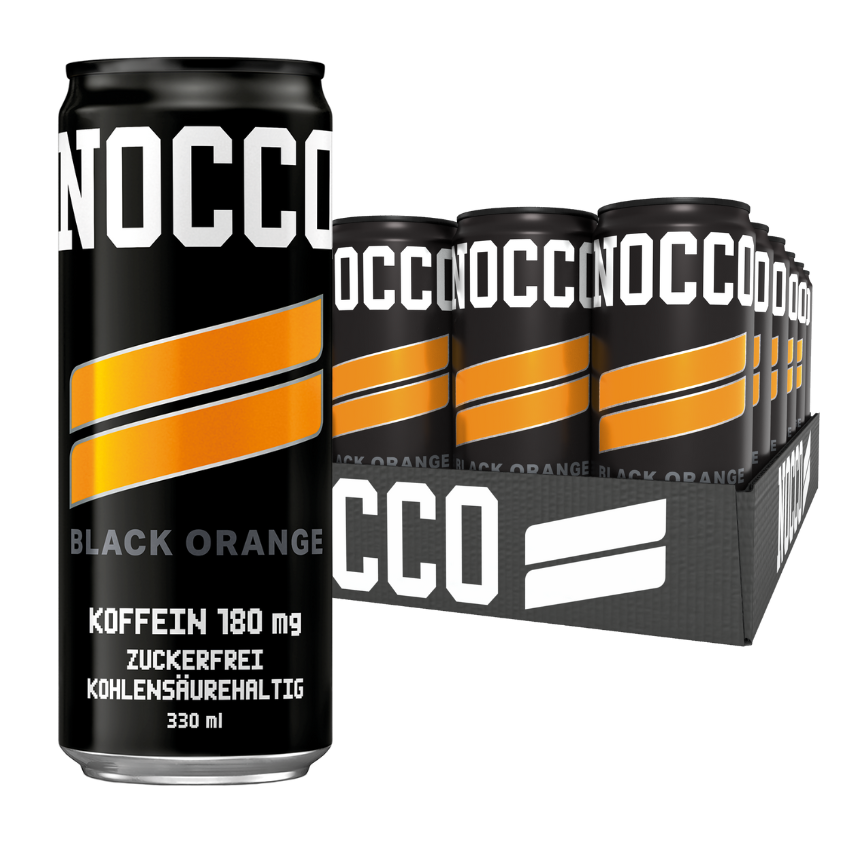 NOCCO | BCAA+ Caffeine Free | 24 x 330 ml | Black Orange