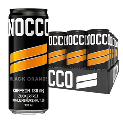 NOCCO | BCAA+ Caffeine Free | 24 x 330 ml | Black Orange