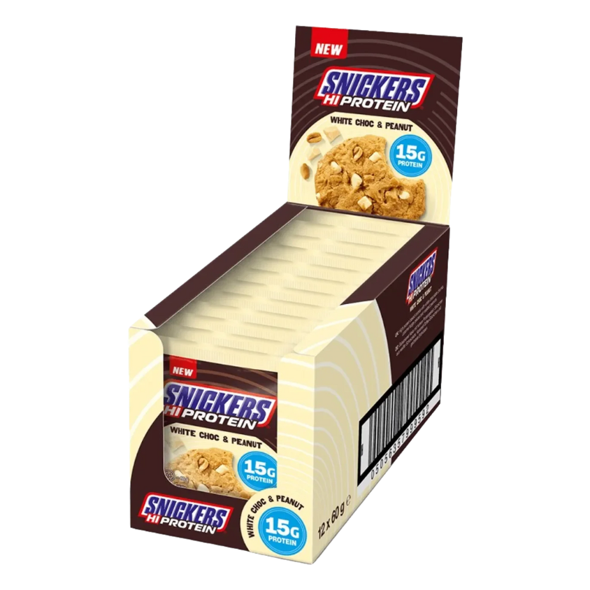 Snickers HiProtein Cookie (12x60G) White Choc & Peanut