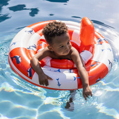 Swim Essentials | Baby-Schwimmsitz | 0-1 Jahre | Rot Weiss Wal