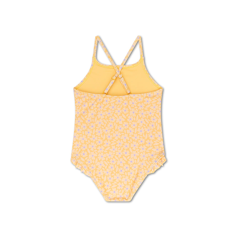 Swim Essentials | Badeanzug Mädchen 86/92 | Yellow Flowers