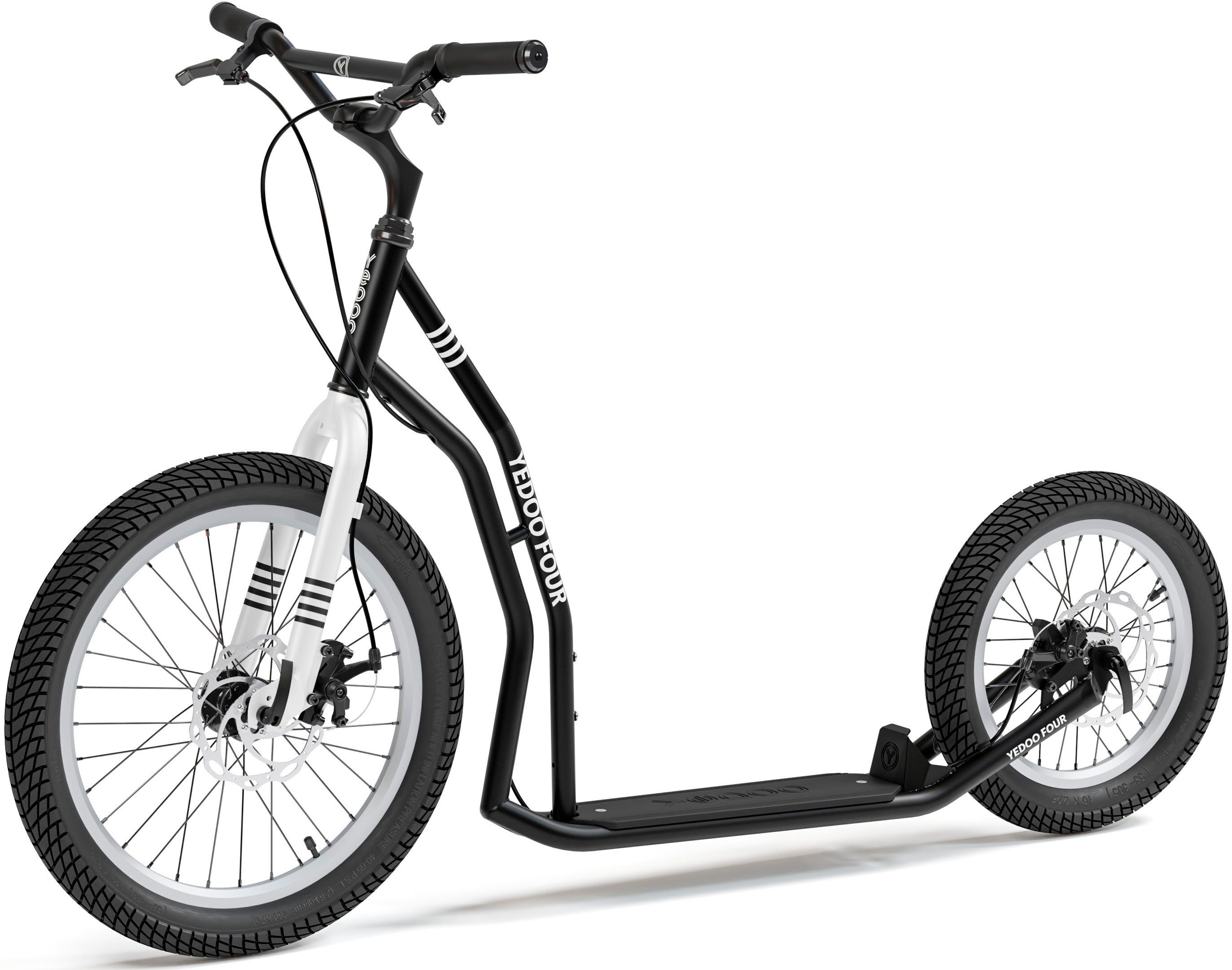 Yedoo | Scooter mit Lufträder | Four | Schwarz