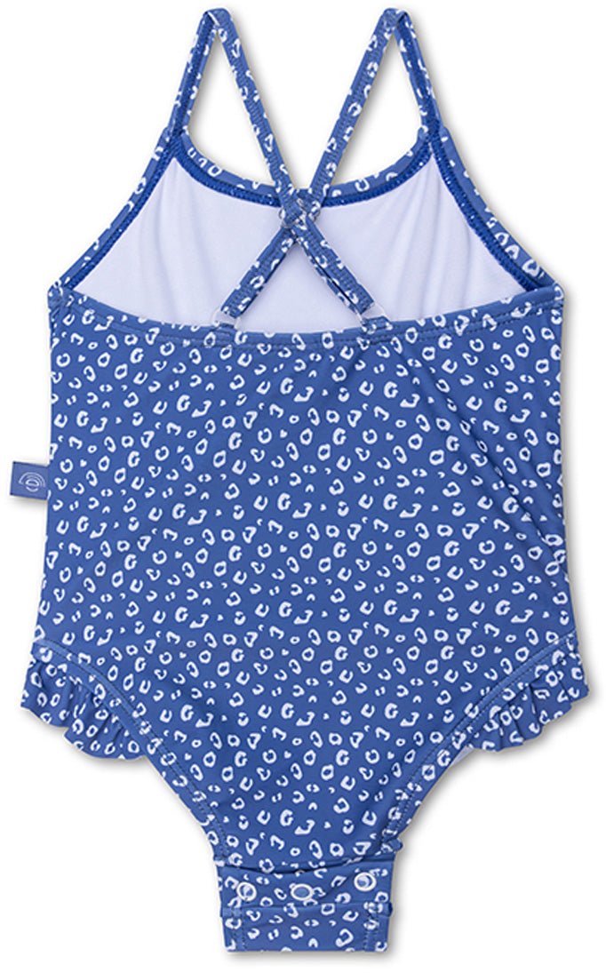 Swim Essentials | Badeanzug Mädchen | Blue Leopard