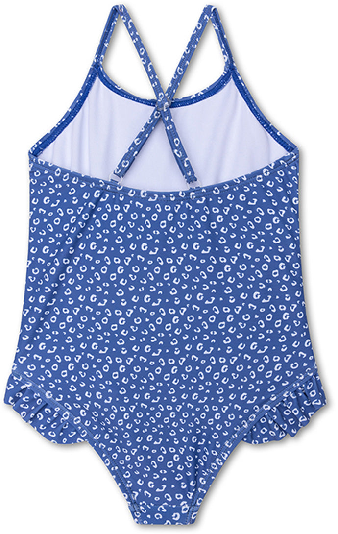 Swim Essentials | Badeanzug Mädchen 122/128 | Blue Leopard