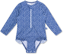 Swim Essentials | Schwimmanzug Mädchen | 98/104 | Blue Leopard