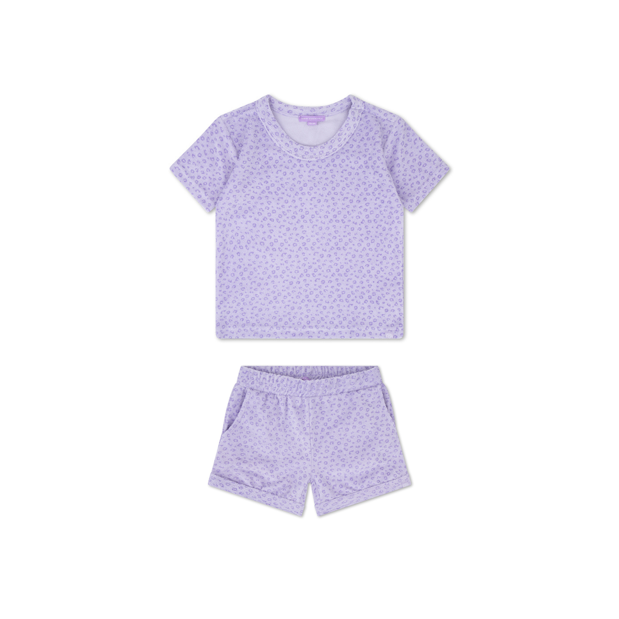 Swim Essentials | Jumpsuit Mädchen 110/116 | Lila Leopard
