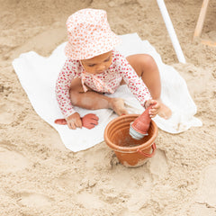 Swim Essentials | Chapeau de soleil UV | 0-1 an | Vieux rose léopard