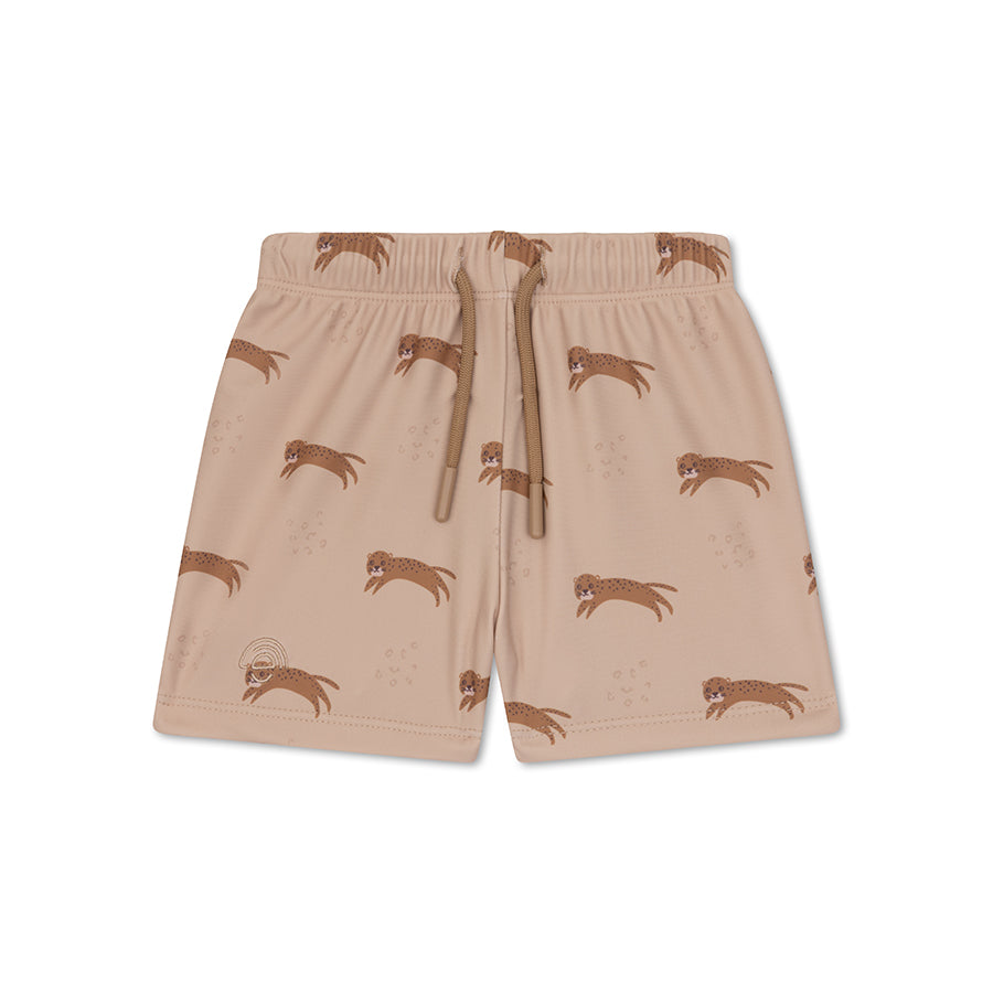 Swim Essentials | Badehose Jungs | 62/68 | Offwhite Leopard