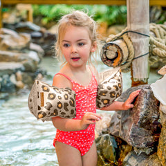 Swim Essentials | Schwimmflügel | 0-2 Jahre | Beige Leopard